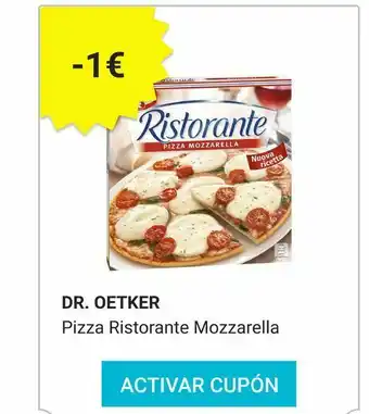 Consum Pizza de mozarella dr. oetker ristorante oferta