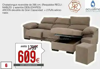 Atrapamuebles Sofa chaise longue reversible vela oferta
