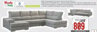Atrapamuebles Sofa chaise longue italia oferta