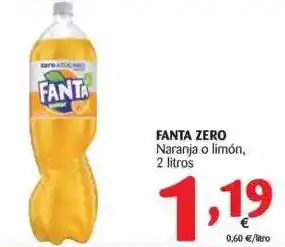 Alimerka Fanta Zero Naranja O Limón, 2 Litros oferta