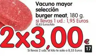 Alimerka Vacuno Mayor Selección Burger Meat, 18g oferta