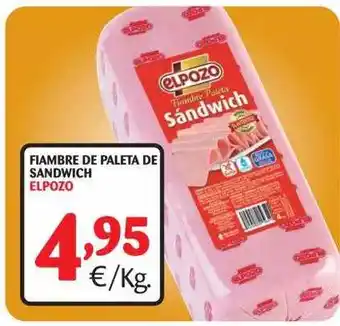 Alimerka Elpozo Fiambre De Paleta De Sandwich oferta
