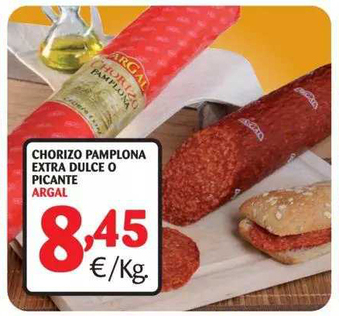 Alimerka Argal Chorizo Pamplona Extra Dulce O Picante oferta