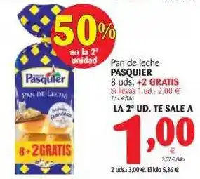 Alimerka Pasquier Pan Le Leche oferta