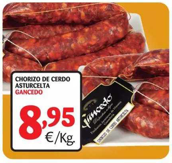Alimerka Gancedo Chorizo De Cerdo Asturcelta oferta