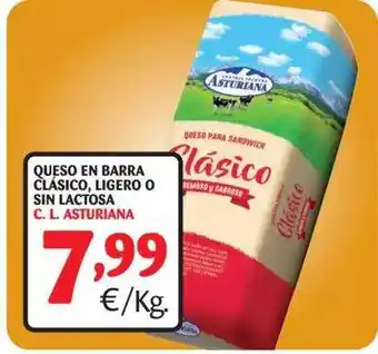 Alimerka C.l. Asturiana Queso En Barra Clásico,ligero O Sin Lactosa oferta