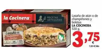Alimerka Lasaña De Atún O De Champiñones Y Boletus La Cocinera 530 G oferta