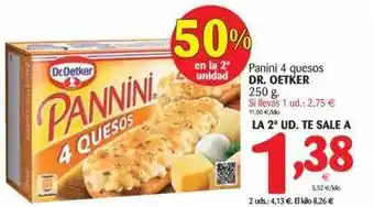 Alimerka Dr. Oetker, Panini 4 Quesos 250g oferta