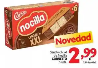Alimerka Sandwich Xxl De Nocilla Corneto 6uds. oferta