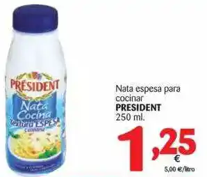 Alimerka President Nata Espesa Para Cocinar 250 Ml oferta