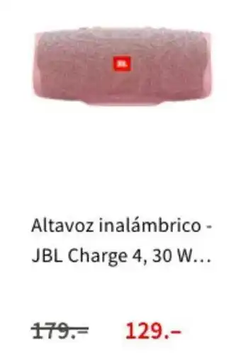 MediaMarkt JBL Altavoz inalámbrico - Charge 4, 30 W oferta