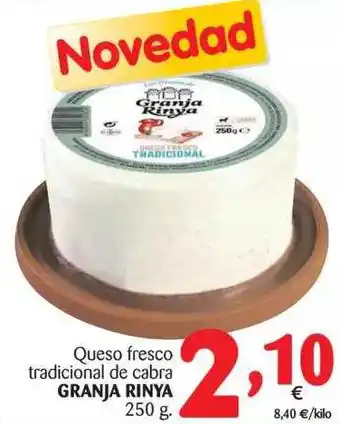 Alimerka Granja Rinya Queso Fresco Tradicional De Cabra 250g oferta