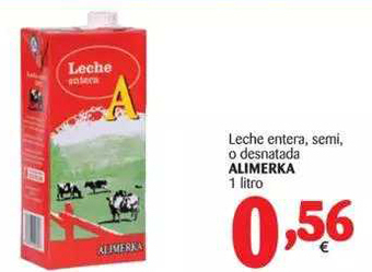 Alimerka Alimerka Leche Entera, Semi O Desnatada 1 Litro oferta