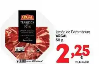 Alimerka Argal Jamón De Extremadura 80g oferta