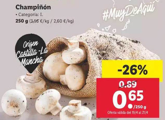 Champiñón 250g