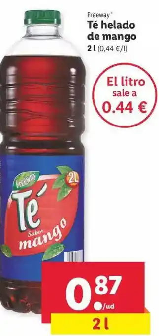 Lidl Freeway Té De Mango 2l oferta