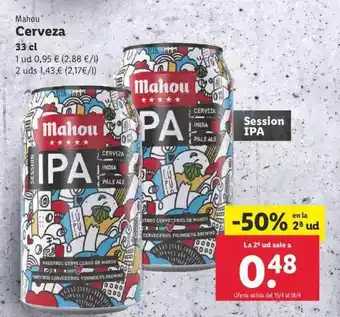 Lidl Mahou Cerveza 33cl oferta
