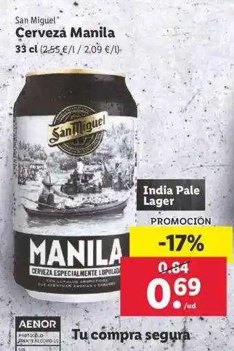 Lidl San Miguel Cerveza Manila 33cl oferta