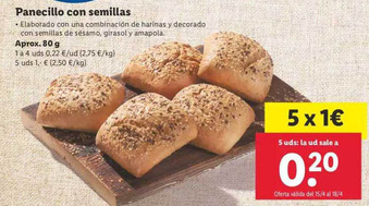 Lidl Panecillo Con Semillas Aprox. 80g oferta