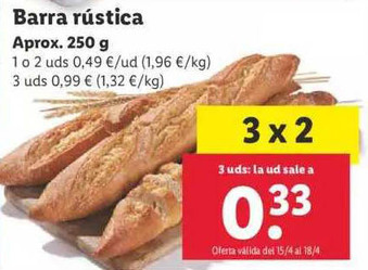Barra Rústica Aprox. 250g