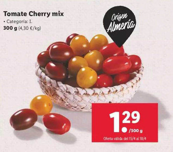Lidl Tomate Cherry Mix 300g oferta