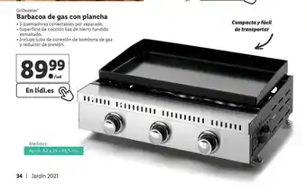 Lidl Grillmeister Barbacoa De Gas Con Plancha oferta