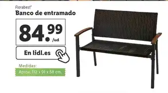 Lidl Florabest Banco De Entramado oferta