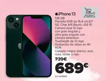 Carrefour iPhone 13 oferta