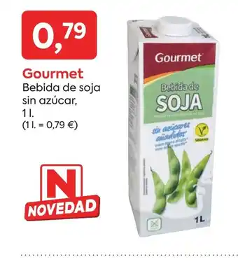 Suma Supermercados Gourmet Bebida de soja sin azúcar, oferta