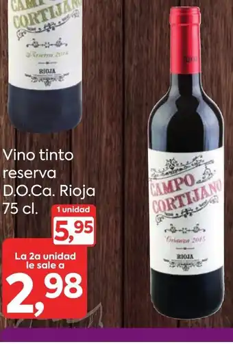 Suma Supermercados Vino tinto reserva D.O.Ca. Rioja oferta