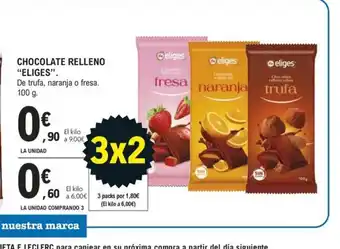 E.Leclerc CHOCOLATE RELLENO ELIGES. oferta