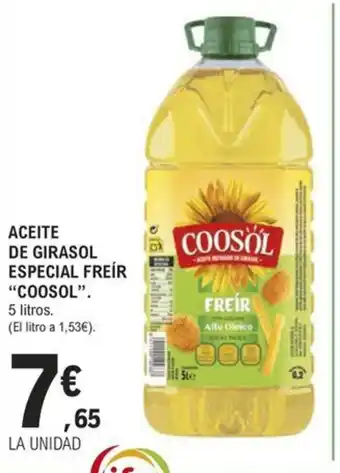 E.Leclerc ACEITE DE GIRASOL ESPECIAL FREÍR "COOSOL oferta