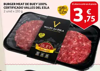Alcampo Burger Meat de Buey 100% Certificado Valles Del Esla 2 x 150g oferta