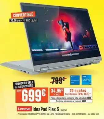 PCBox Lenovo IdeaPas Flex 5 oferta
