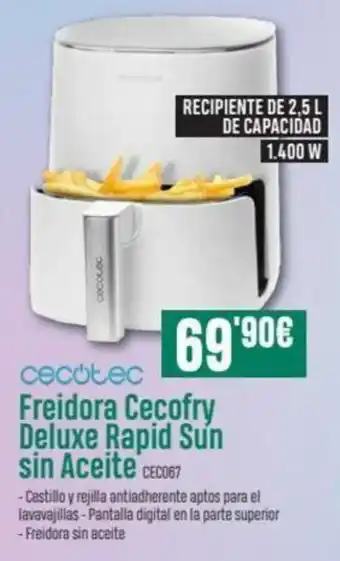 PCBox Cecotec Freidora Cecofry Deluxe Rapid Sun sin Aceite oferta