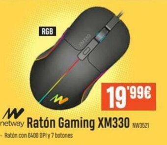 PCBox Netway Ratón Gaming XM330 oferta