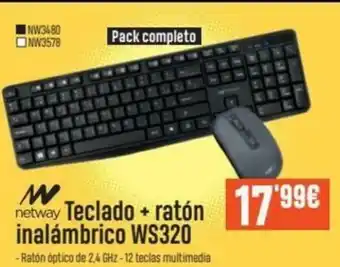 PCBox Netway Teclado+Ratón inalámbrico WS320 oferta