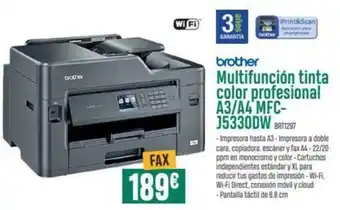 Brother Multifuncion tinta profesional A3/A4 MFC J5330DW