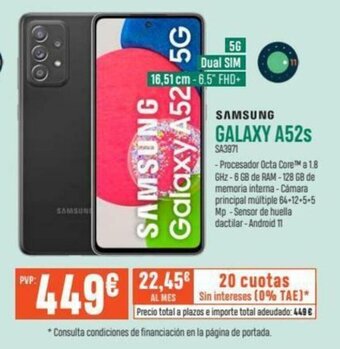 PCBox Samsung Galaxy A52s oferta