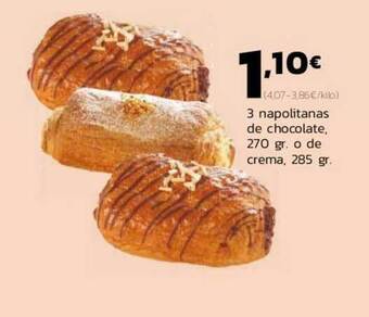 Supermercados Lupa 3 Napolitanas De Chocolate O De Crema oferta