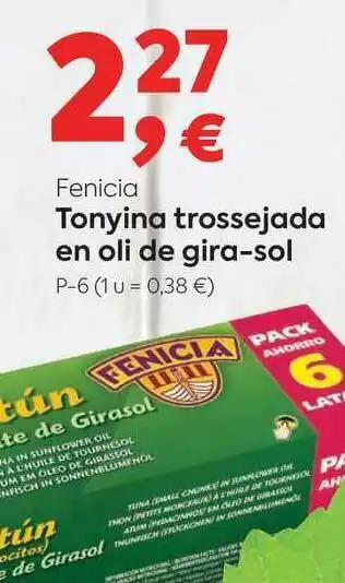 Suma Supermercados Fenicia Tonyina Treossejada En Oli De Gira-sol oferta