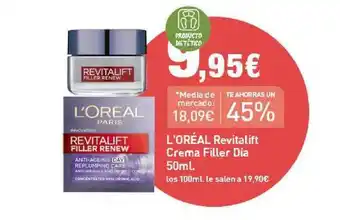 PrimaPrix L'oréal Revitalift Crema Filler Día oferta