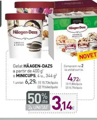 Condis Gelat Häagen-dazs O Minicups oferta