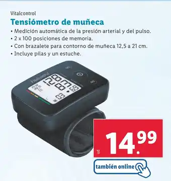 Lidl Tensiómetro de muñeca oferta