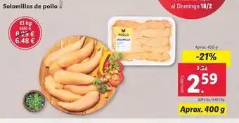 Lidl Solomillos de pollo ! oferta