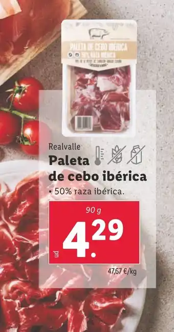 Lidl Paleta de cebo ibérica oferta
