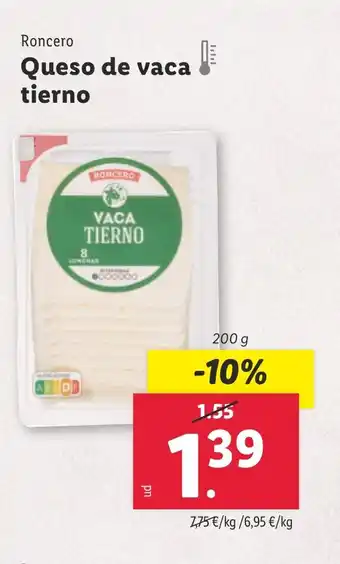 Lidl Roncero Queso de vaca! tierno oferta