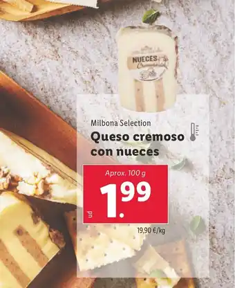 Lidl Queso cremoso con nueces oferta