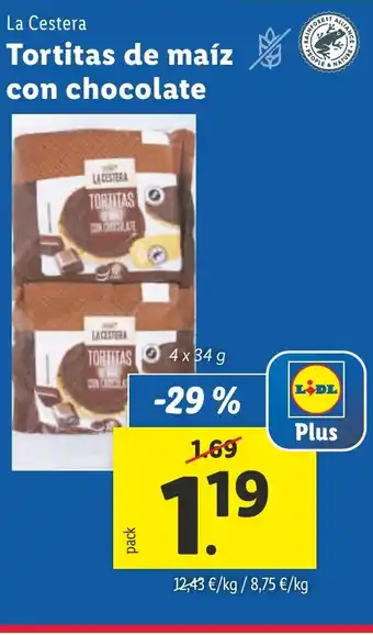 Lidl La Cestera Tortitas de maíz con chocolate oferta