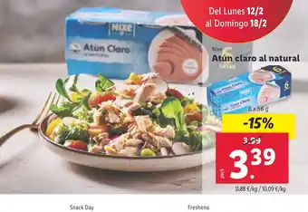Lidl Atún claro al natural oferta